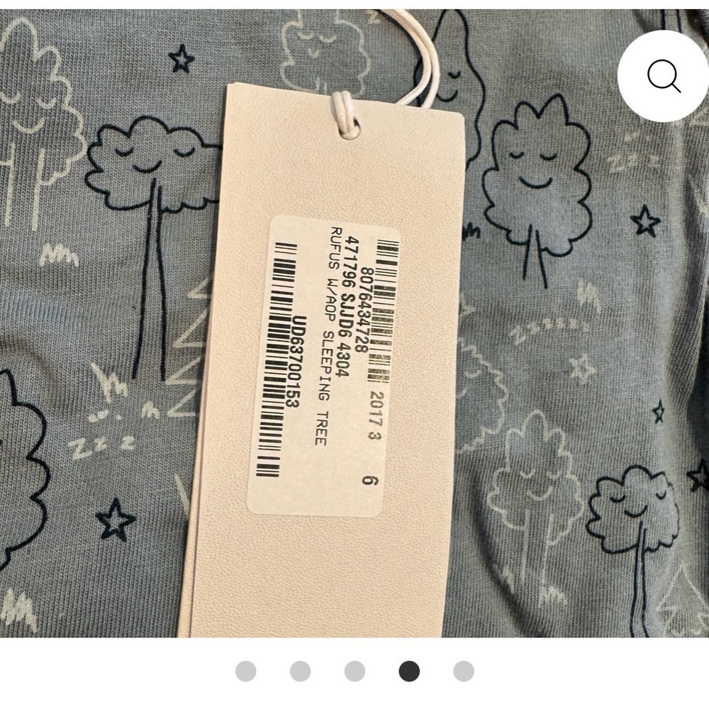 Stella McCartney Kids Blue One Piece Footie sleeping Tree Print - Picture 2 of 5